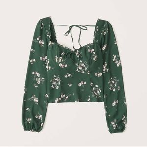Abercrombie Long Sleeve Sweetheart Top